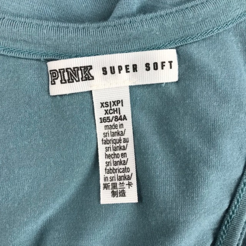 **SOLD**PINK VS Super Soft Lace Up Tank Size XS - Picture 6 of 7